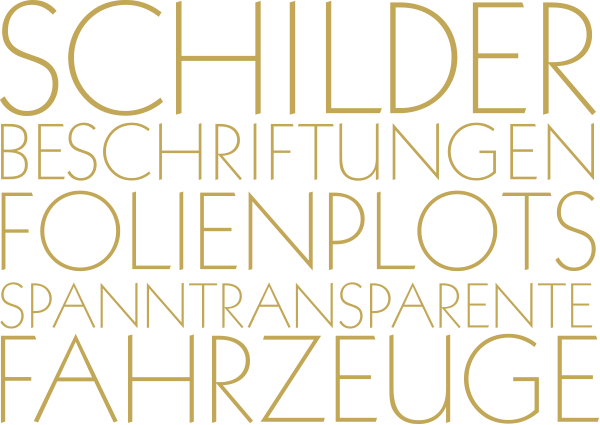 Schilder, Beschriftungen, Spanntransparente, Fahrzeuge